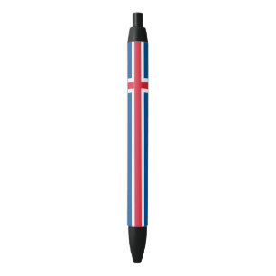 Stylo Noir Drapeau Islande