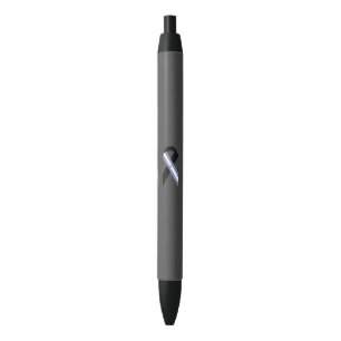 Stylo Noir Drapeau Israël noir ruban gris foncé