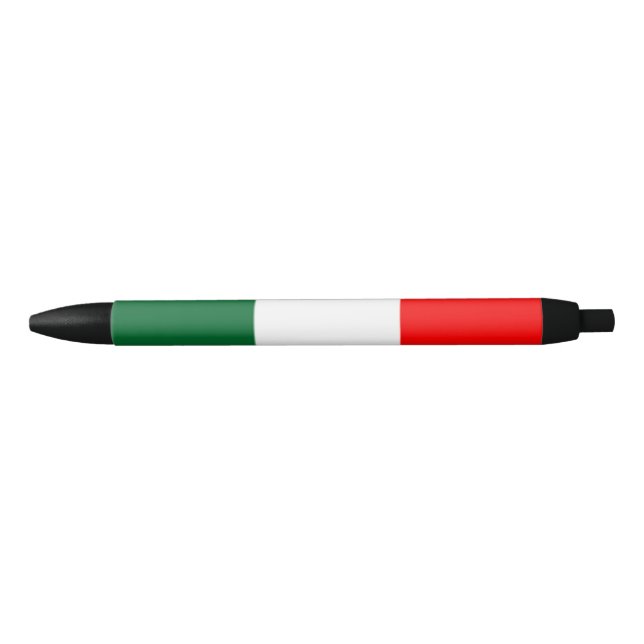 Stylo Noir Drapeau italien (Devant)