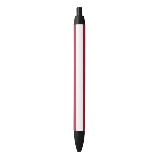 Stylo Noir Drapeau Lettonie (devant Vertical)