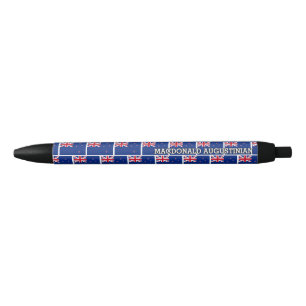 Stylo Noir DRAPEAU Patriotique NOUVELLE-ZÉLANDE Personnalisé