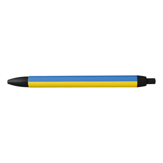 Stylo Noir Drapeau patriotique ukrainien (Devant)