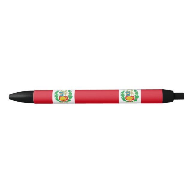 Stylo Noir Drapeau péruvien (Devant)