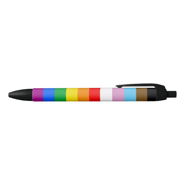 STYLO NOIR DRAPEAU PRIDE LGBTQ+ INCLUSIF (Haut)