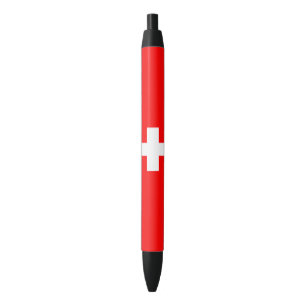 Stylo Noir Drapeau suisse (Suisse)