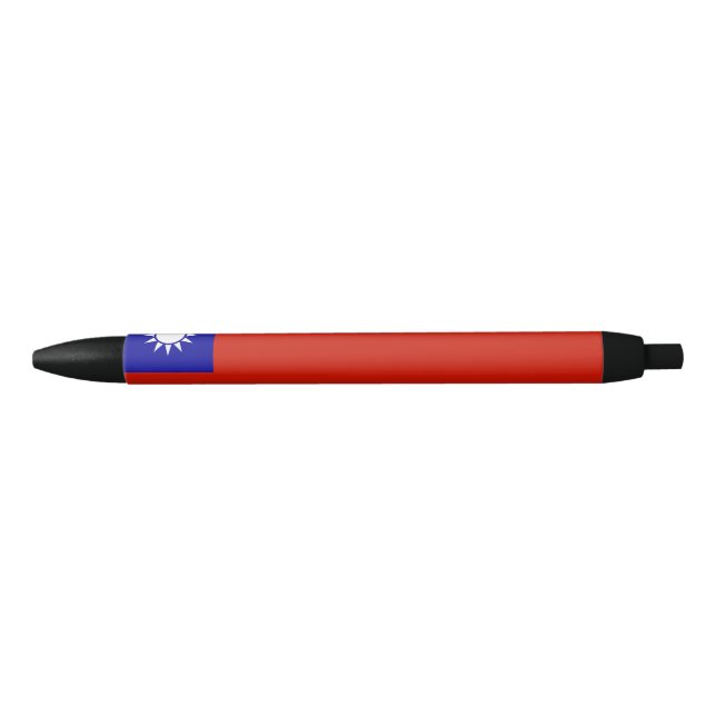 Stylo Noir Drapeau taïwanais (Devant)