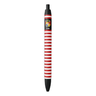 Stylo Noir Drapeau Tonga mignon patriotique