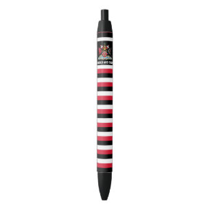 Stylo Noir Drapeau Trinité-et-Tobago mignon patriotique