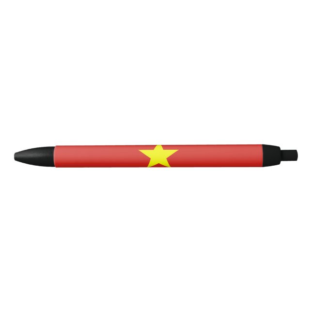 Stylo Noir Drapeau vietnamien (Vietnam) (Devant)