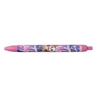 Stylo Noir "DREAM BIG" Cute Panda Inspirational Pen
