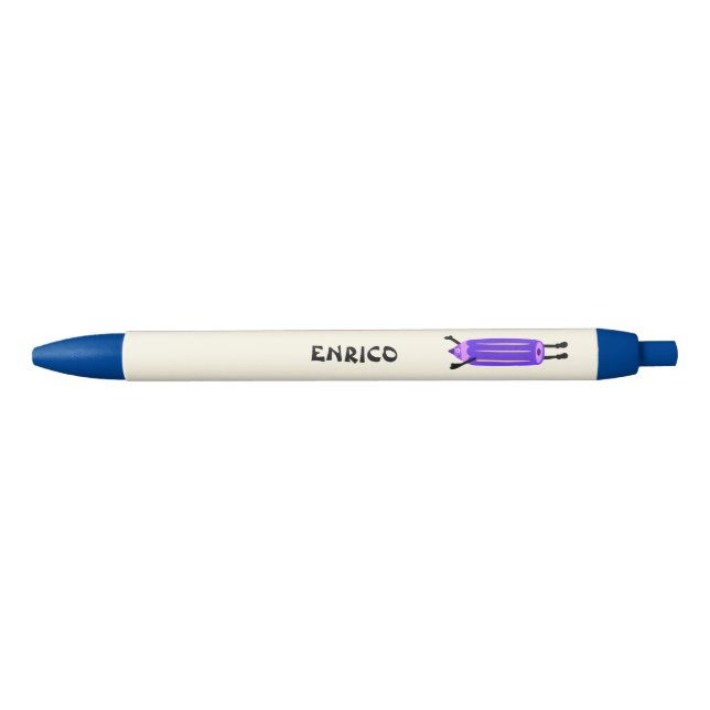 Stylo Noir Drôle crayon volant (Devant)