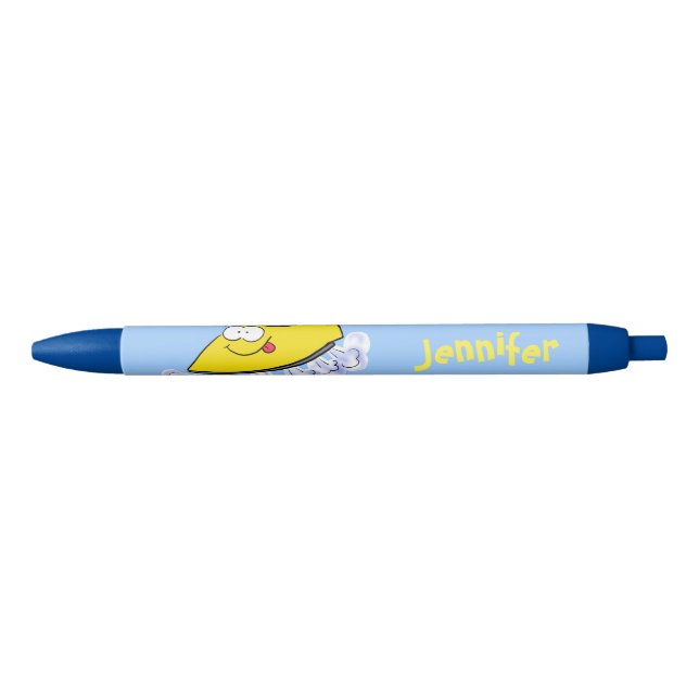 Stylo Noir Drôle dessin animé linge de fer (Devant)