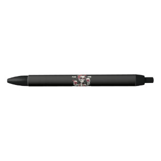 Stylo Noir Drôle je suis juste ici pour les huées squelette