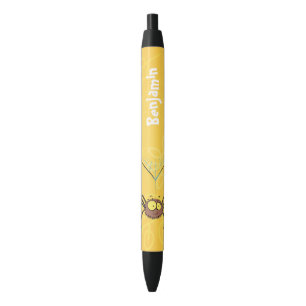 Stylo Noir Drôle mignon dessin animé d'araignée moelleuse