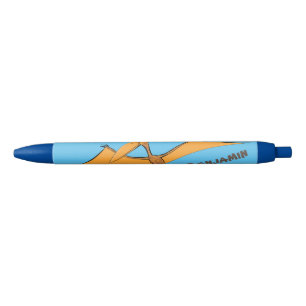 Stylo Noir Drôle mignon dessin animé de pterodactyle volant o