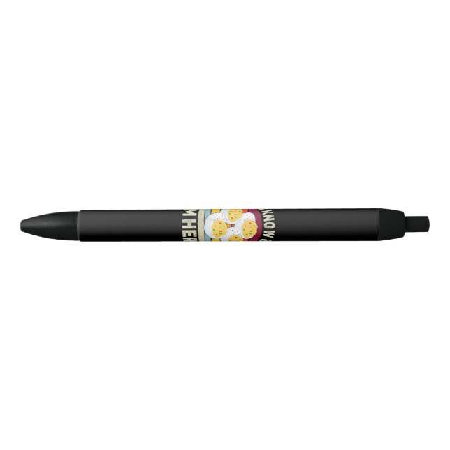 Stylo Noir Drôle Thanksgiving OEufs Dévilés Vous savez pourqu (Devant)