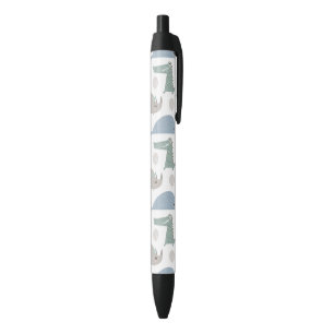 Stylo Noir Drôle Visage mignon Doodle Motif animal