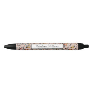 Stylo Noir Dusty Rose Boho Floral Aquarelle Basic Custom