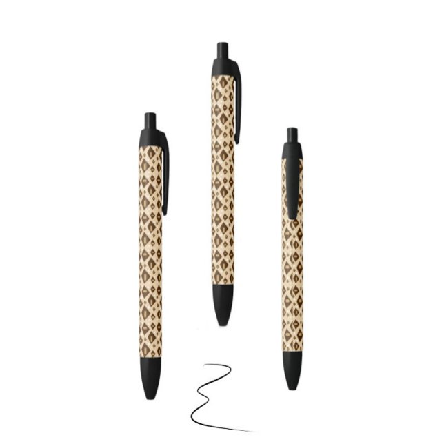 Stylo Noir Earthtone Geometry (Créateur téléchargé)