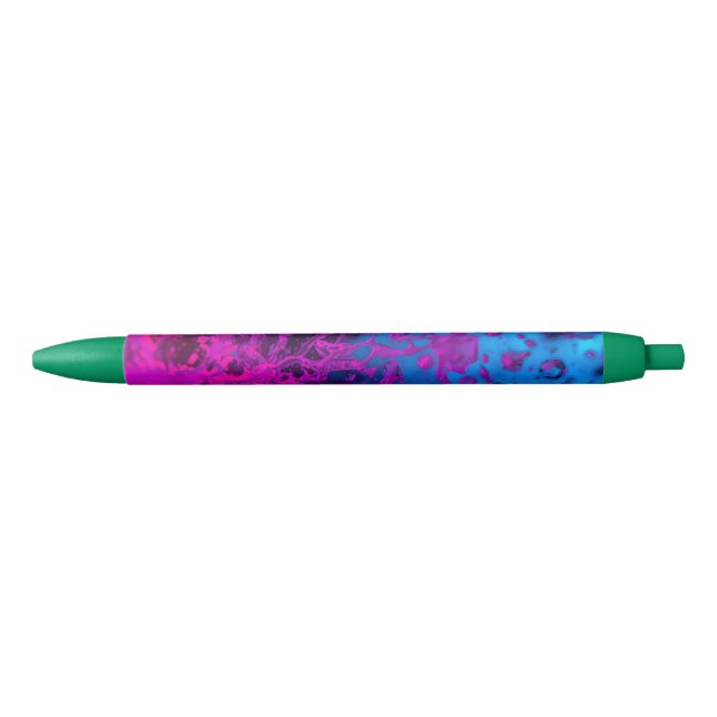 Stylo Noir Éclaboussures Néon De Violet (Devant)