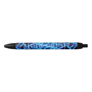 Stylo Noir Éclair électrique néon bleu Tesla Coil