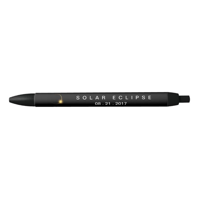 Stylo Noir Éclipse solaire totale 2017 (Devant)