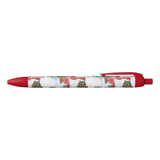Stylo Noir Écran d'écriture de Noël décembre (Haut)