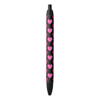 Stylo Noir Écrit avec amour adorable coeur motif