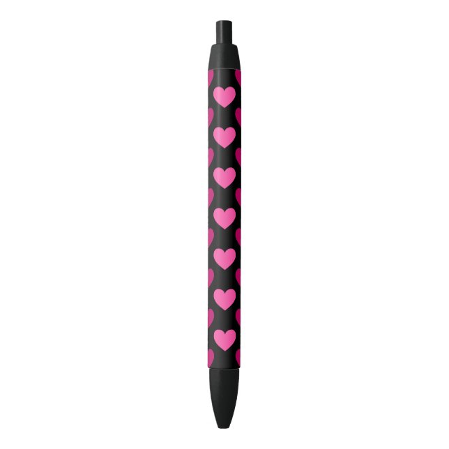 Stylo Noir Écrit avec amour adorable coeur motif (devant Vertical)