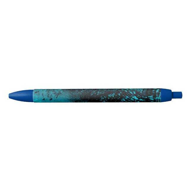 Stylo Noir Effet Dessin de peinture bleu et noir (Devant)