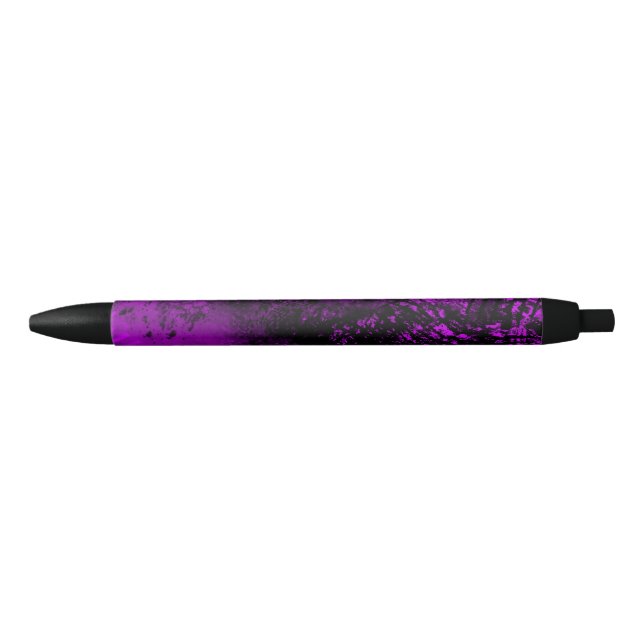 Stylo Noir Effet Dessin de peinture violet et noir (Devant)