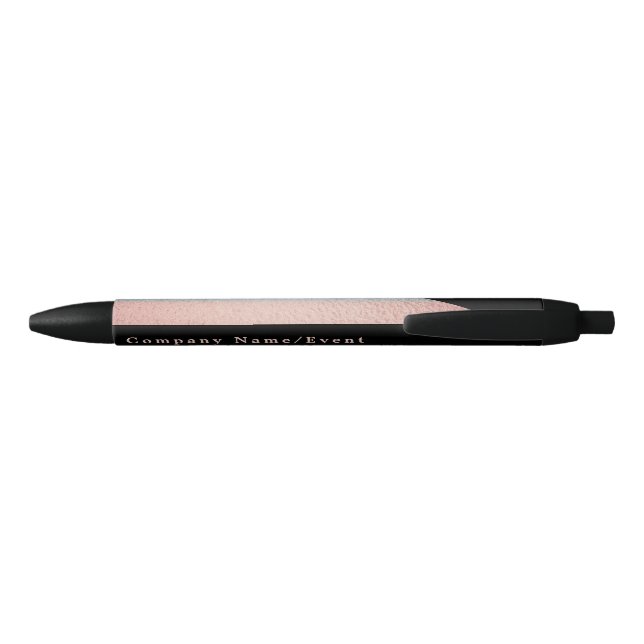 Stylo Noir Effet d'huile d'argent et Rose Gold, société/événe (Dos)