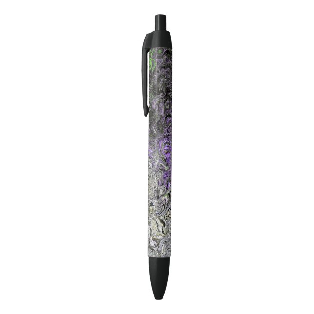 Stylo Noir Effet marbré/effets numériques/noir, vert, violet (Haut (Vertical))