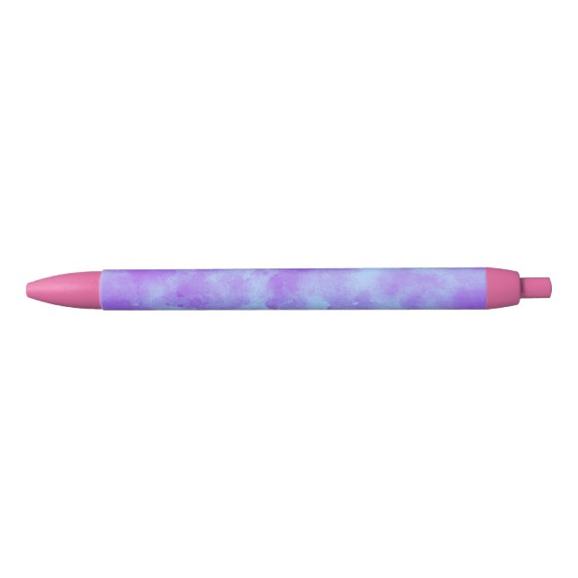 Stylo Noir Effet nuage tempête élégant en violet (Devant)