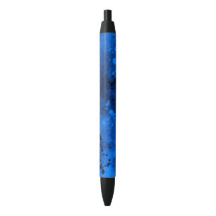 Stylo Noir Effet Retro Paint Splatter en bleu et noir