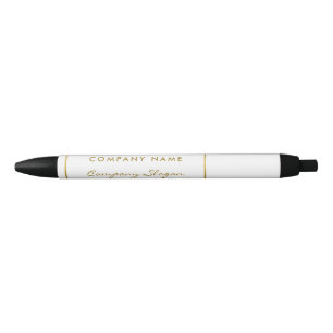 Stylo Noir Effet simple de l'huile blanche et or, société/évé
