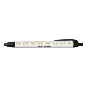 STYLO NOIR ÉLÉGANT BLANC PERSONNALISABLE MODERNE MARQUE VÉRIF