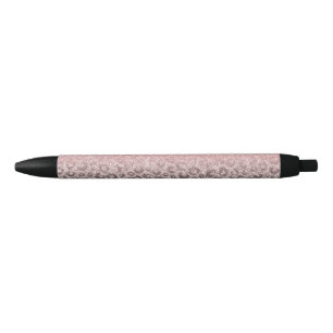 Stylo Noir Élégant Empreinte de léopard de Parties scintil