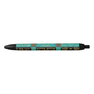 Stylo Noir Élégant Motif géométrique Tribal Africain