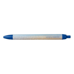 Stylo Noir Elégant Soleil Et Plage Blue Ocean