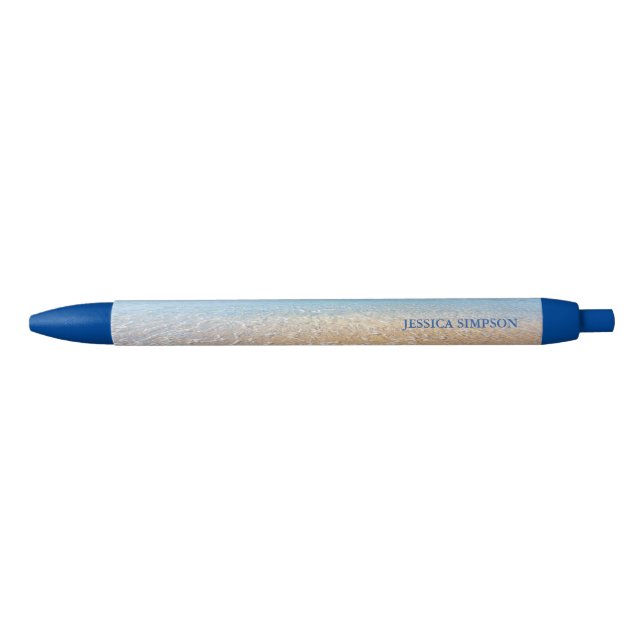 Stylo Noir Elégant Soleil Et Plage Blue Ocean (Devant)