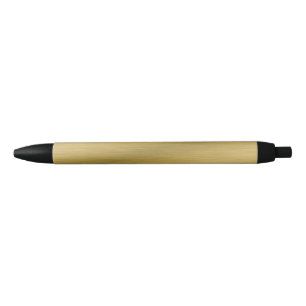 Stylo Noir Élégante œuvre d'art en faux or brossé