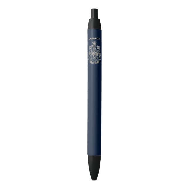 Stylo Noir emblème national du Canada (devant Vertical)