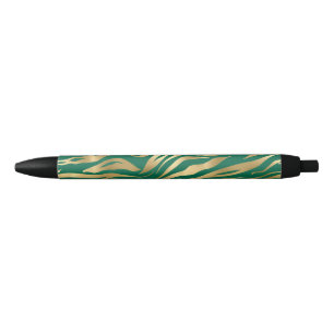 Stylo Noir Emerald et Gold Safari Series Design 2