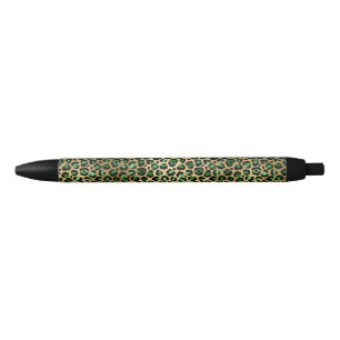 Stylo Noir Emerald et Gold Safari Series Design 8