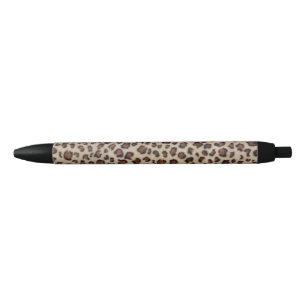 Stylo Noir Empreinte de léopard