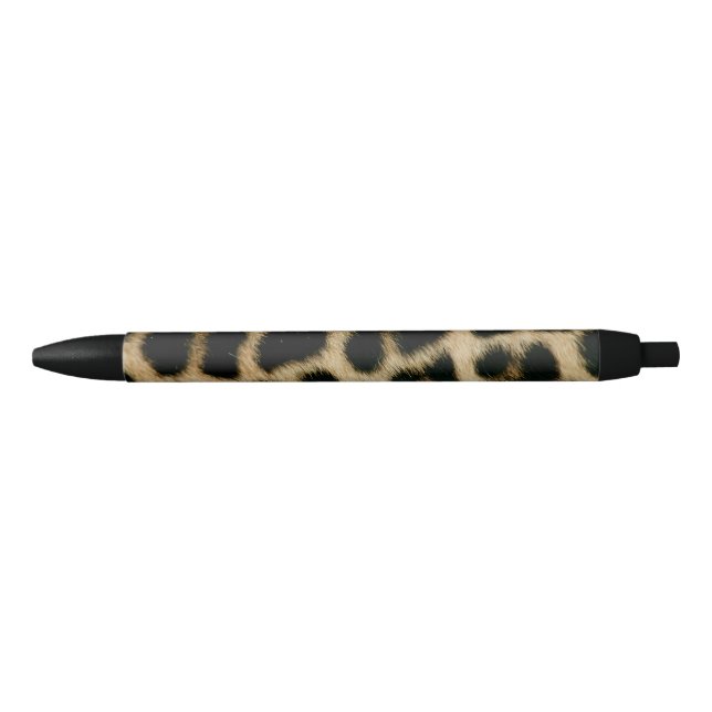 Stylo Noir Empreinte de léopard (Devant)