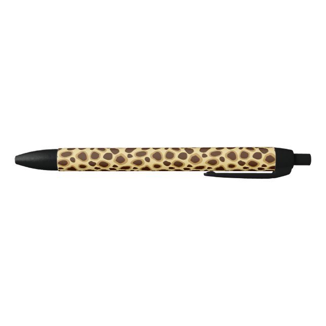 Stylo Noir Empreinte de léopard - Chocolat Brown et Chocolat  (Bas)