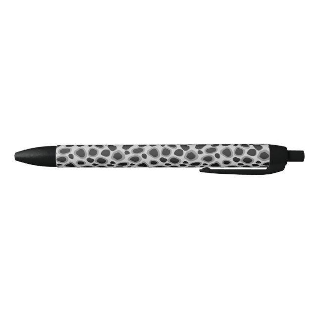 Stylo Noir Empreinte de léopard - Nuances de gris (Bas)