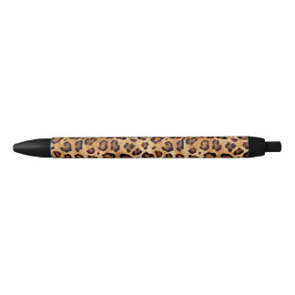 Stylo Noir Empreinte de léopard Rustic Texture